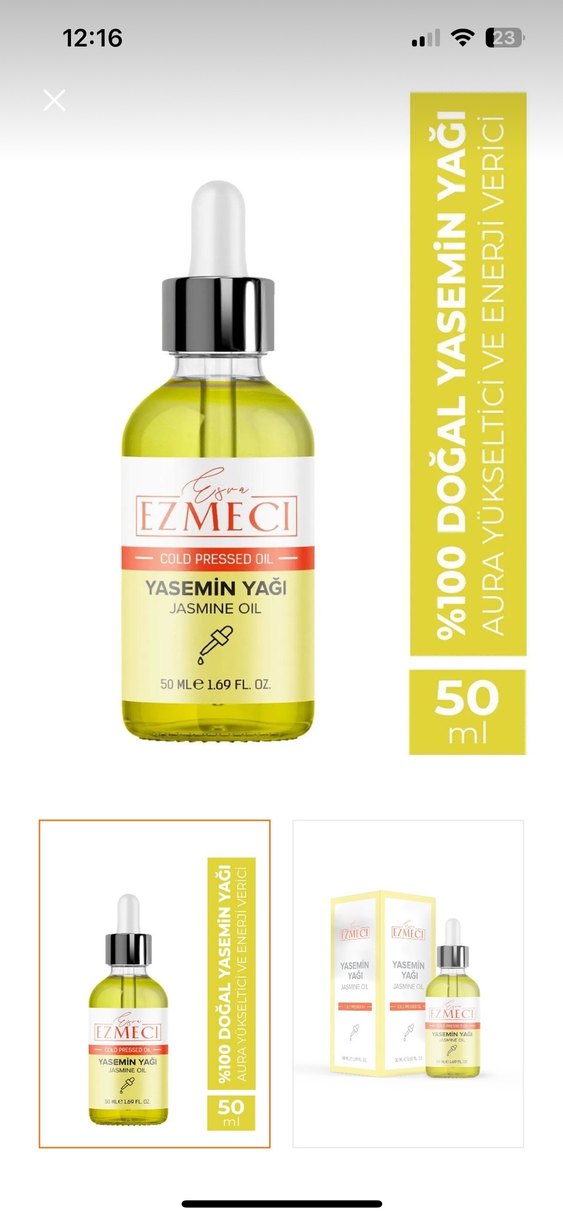 Ezmeçi Yasemin Yağı 50 ml Soğuk Pres - Görsel 2