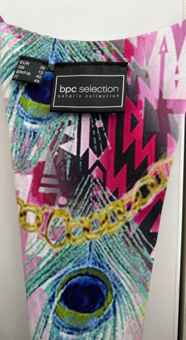 Renkli Desenli Bohem Uzun Monokini - Görsel 3