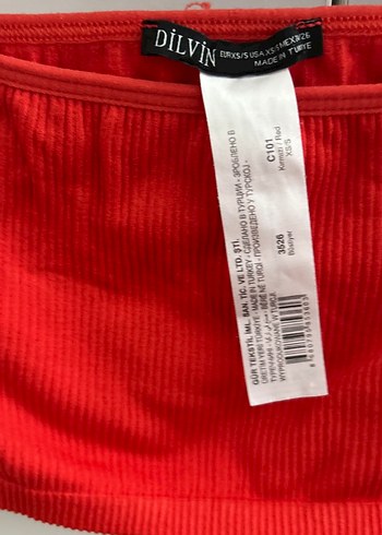 Dilvin Kırmızı Kadın Bandeau Üst