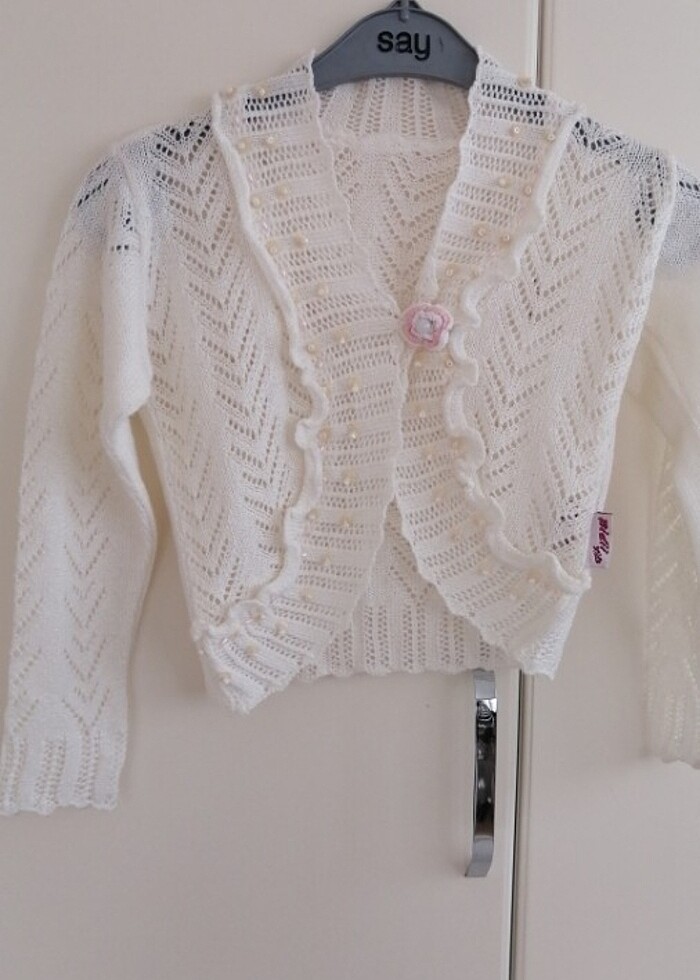  Tirko bolero  yakası boncuk işli nakışlı  - Görsel 2