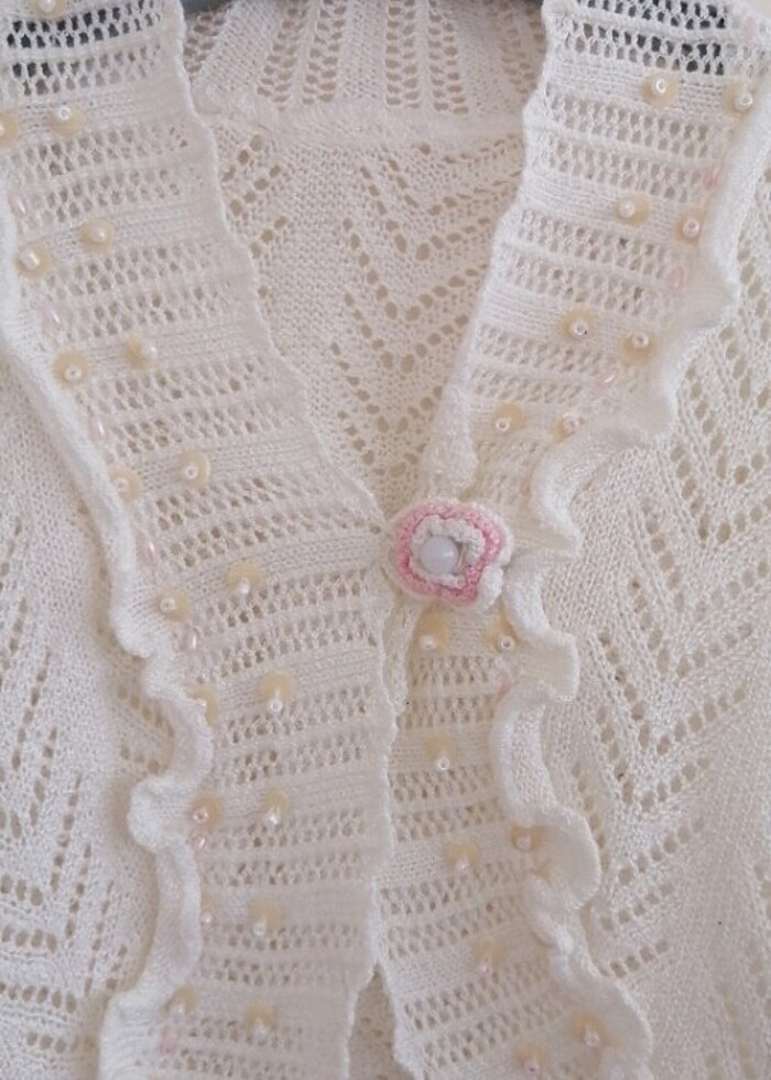  Tirko bolero  yakası boncuk işli nakışlı  - Görsel 4