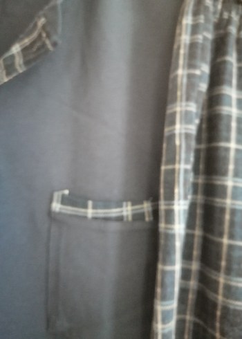 Diğer Düğmeli Lacivert Erkek kareli Pijama Takımı