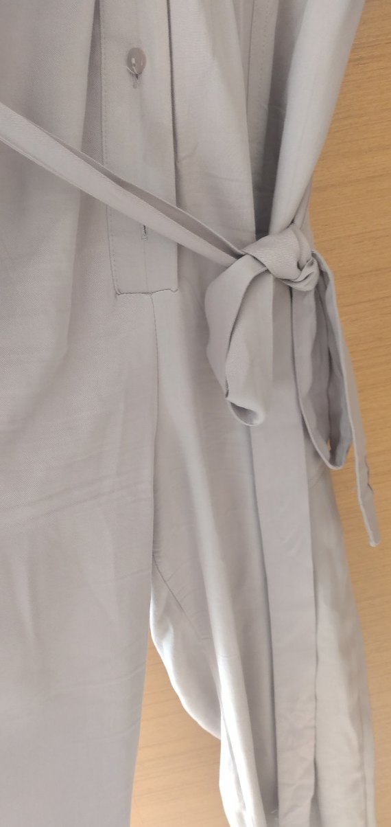 Krem renkli  Kadın Kemerli Uzun Tulum - Görsel 5