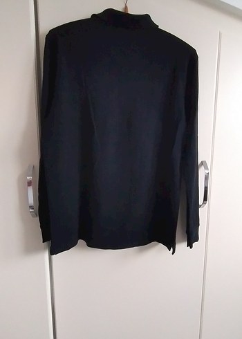 Erkek lacivert renk Uzun Kollu Polo Tişört - Görsel 3