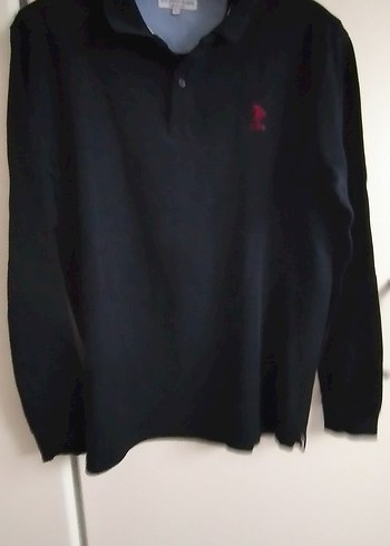 Erkek lacivert renk Uzun Kollu Polo Tişört - Görsel 2