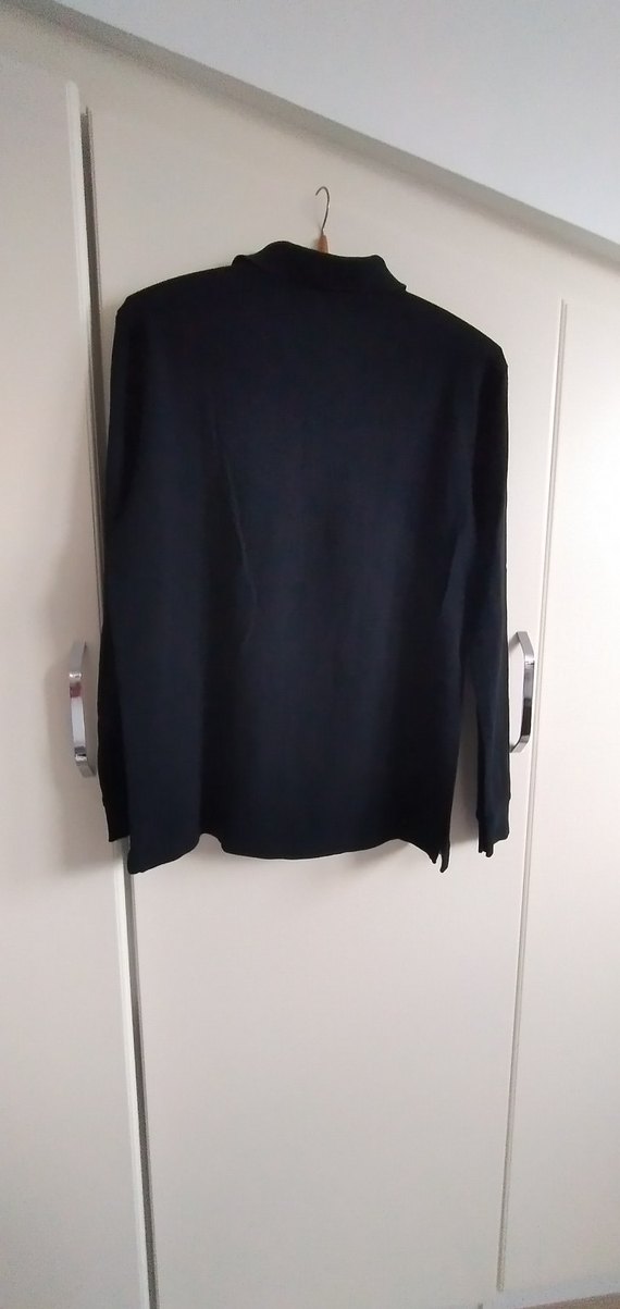 Erkek lacivert renk Uzun Kollu Polo Tişört - Görsel 3