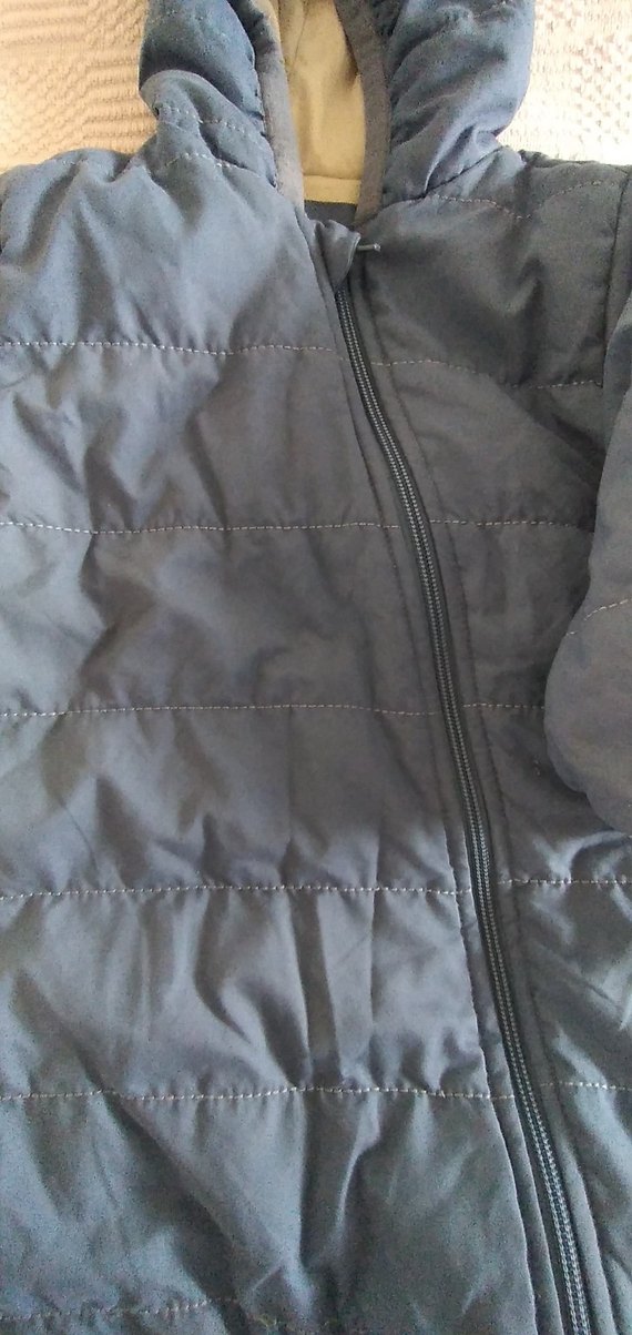 Kapüşonlu Erkek Bebek Mavi Kış Tulumu - Görsel 4