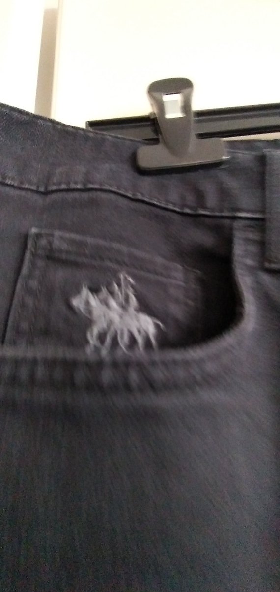 Siyah Erkek Denim Bol Kesim Midi Jean - Görsel 2