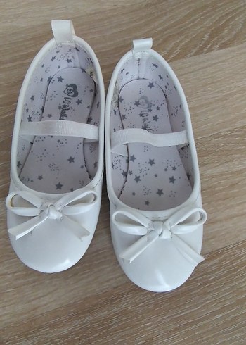 Kız Çocuk Beyaz Fiyonklu Babet Ayakkabı - Görsel 2