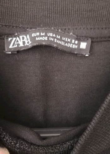 s/m Beden Siyah Erkek Sweatshirt, Uzun Kollu, Regular Fit zara marka