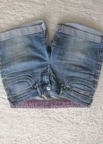 27 Beden Mavi jeans Mini Denim Şort