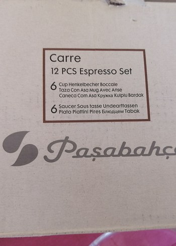 Paşabahçe Cam Çay Fincanı ve Tabağı Seti