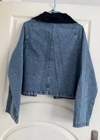 s Beden mavi Renk Düğmeli Gri Mavi Kadın Denim Ceket
