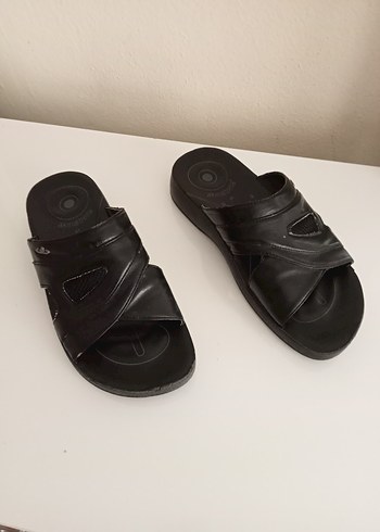 Siyah Erkek Tokalı Sandalet - Görsel 2