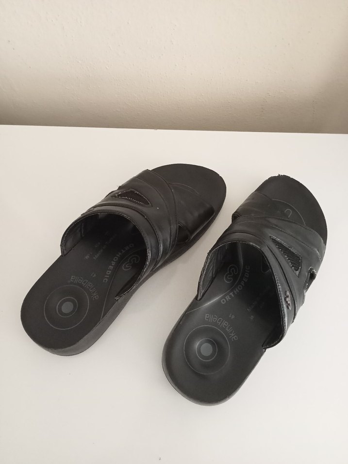 Siyah Erkek Tokalı Sandalet - Görsel 5