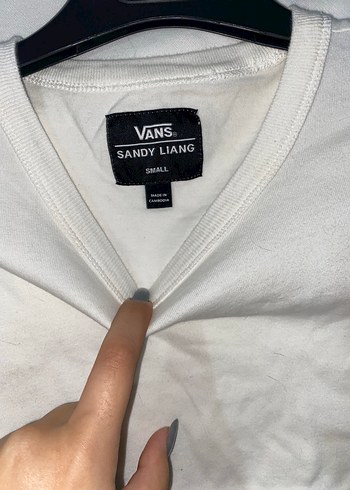 Vans Kız Çocuk Beyaz Kısa Kollu Pamuklu Tişört
