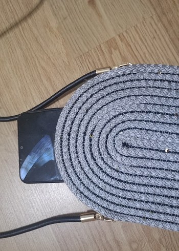 Beden Gri Örgü Kadın Çapraz Çanta