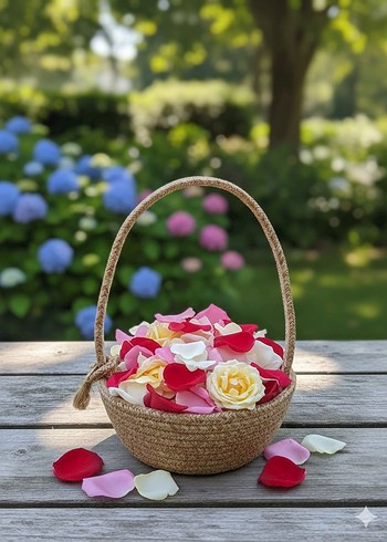 Bej Hasır Saplı Sepet bohça 20*7 cmdir istenilen ölçüde yapılır - Görsel 3