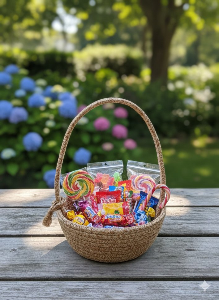 Bej Hasır Saplı Sepet bohça 20*7 cmdir istenilen ölçüde yapılır - Görsel 2