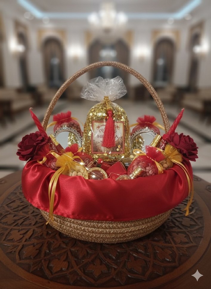 Bej Saplı Örgü Sepet - Görsel 2