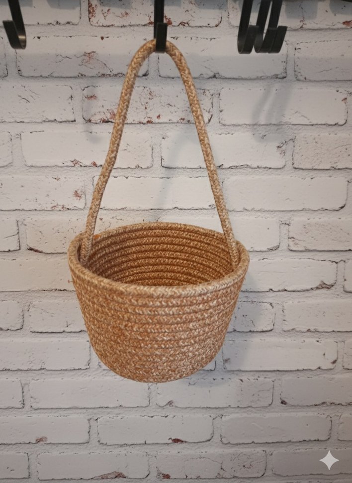 Bej Asılabilir Sepet - Görsel 2