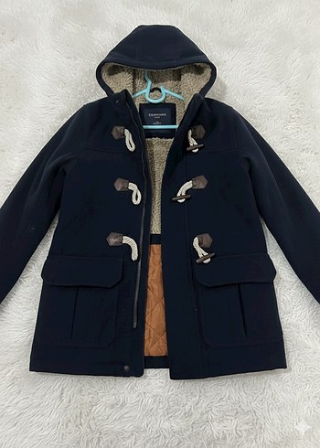 Düğmeli Lacivert Erkek Çocuk Palto - Görsel 2