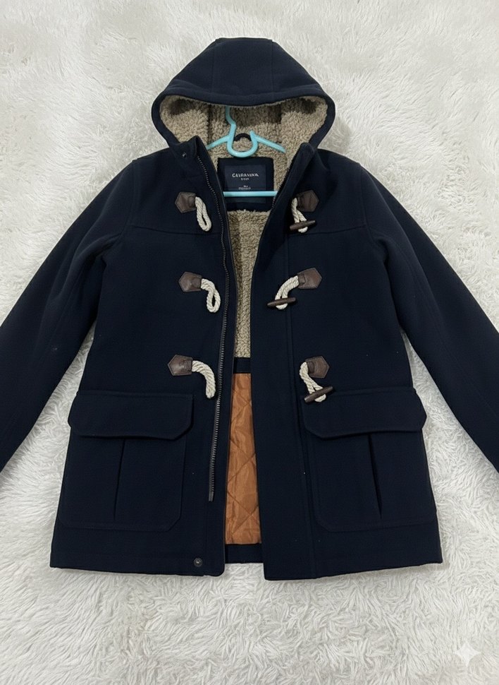 Düğmeli Lacivert Erkek Çocuk Palto - Görsel 2