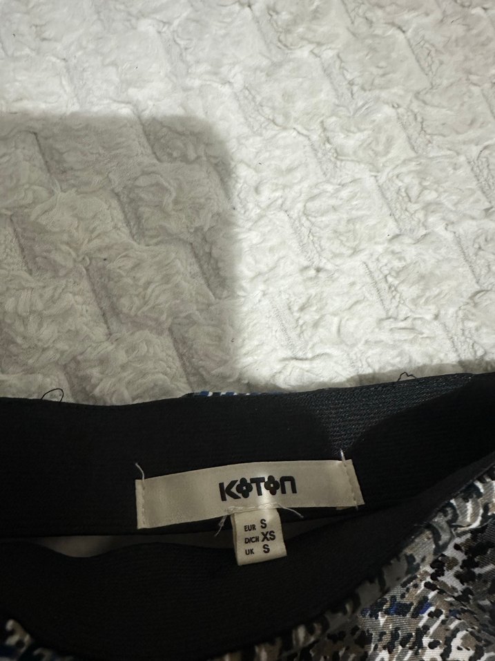 Gri Ekose Desenli Uzun Kadın Etek - Görsel 2