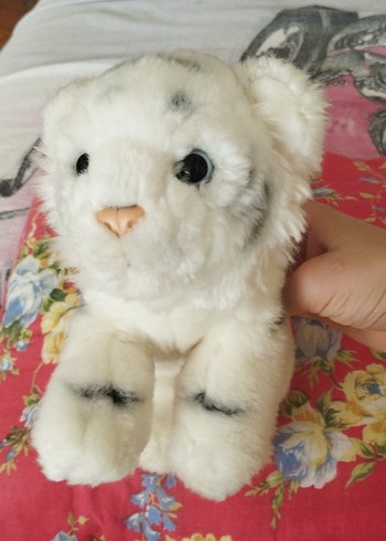  Beden Renk Beyaz ve Gri Peluş Oyuncak Kaplan