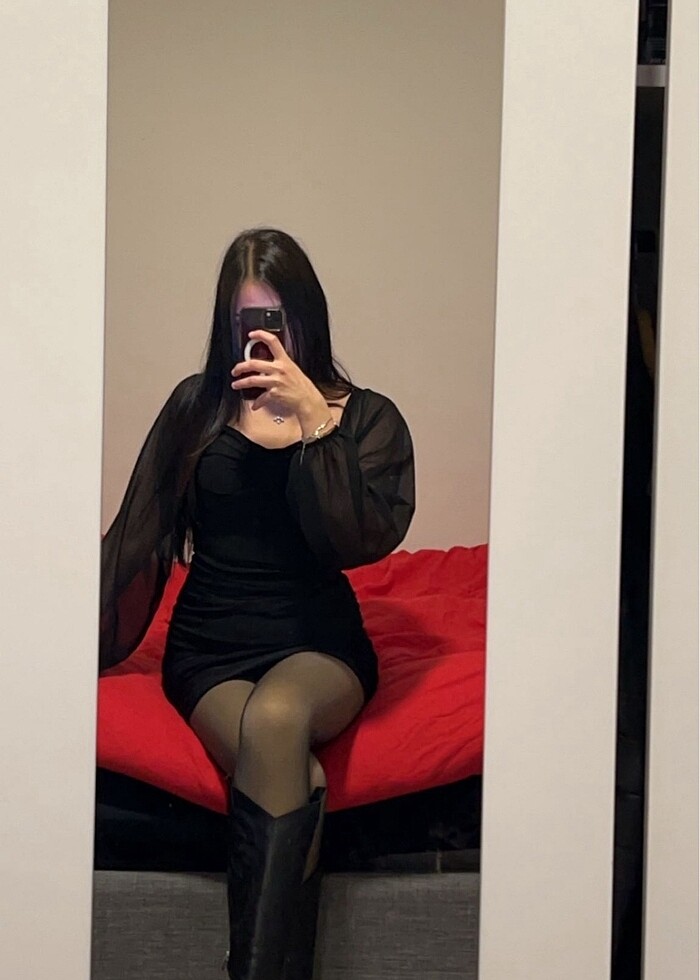 Tül kol elbise - Görsel 2