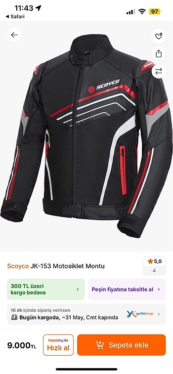 Scoyco Kadın Motorcu Montu