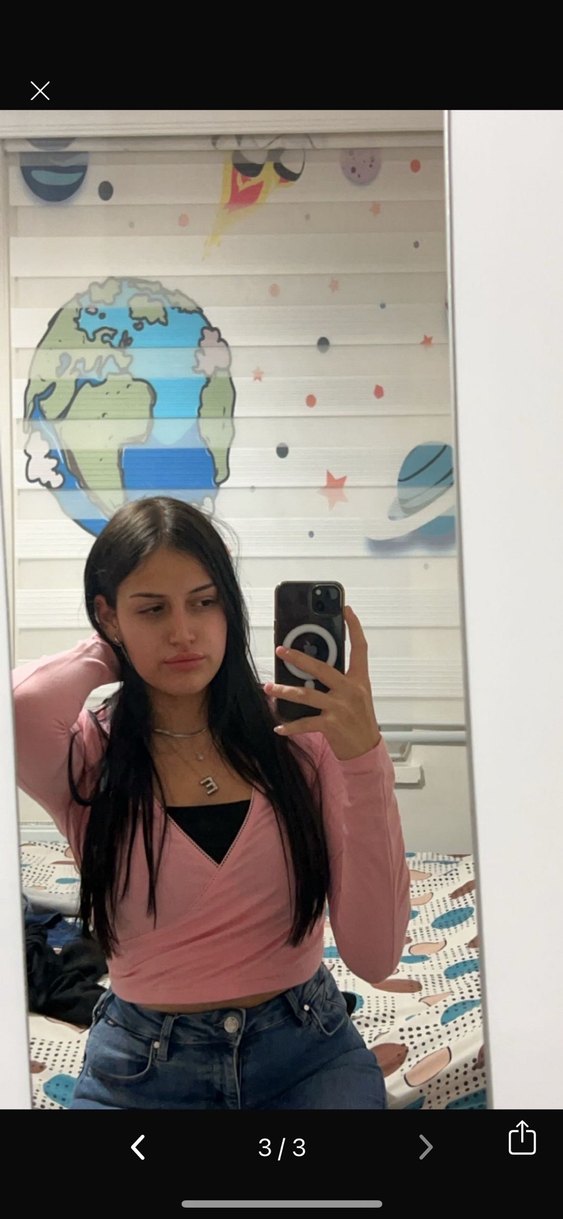 Pembe V Yakalı Uzun Kollu Triko - Görsel 3