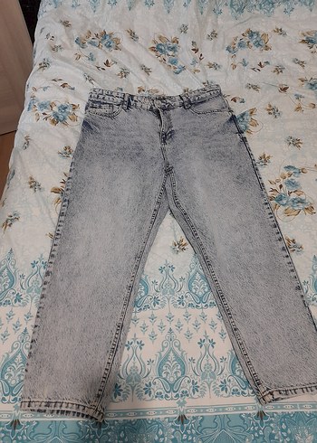 Gri Bağcıklı Salaş Midi Kot Pantolon