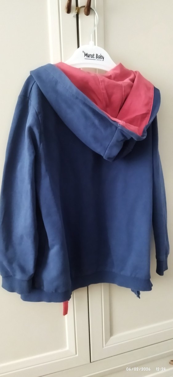Erkek Çocuk Lacivert Kapüşonlu Fermuarlı Ceket - Görsel 3