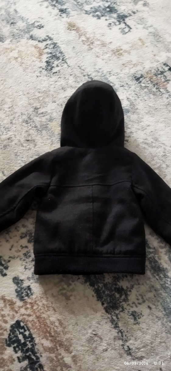 Erkek Çocuk Siyah Kürklü Street Wear Mont - Görsel 2