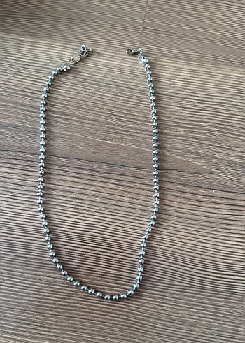 Gri Zincir Detaylı Uzun Kadın Kolye - Görsel 2