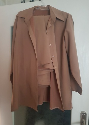 xl Beden haki Renk Tesettür Etek Takım
