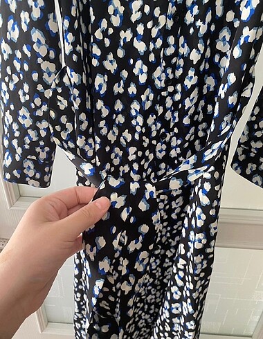 xl Beden Ful düğmeli tesettür elbise