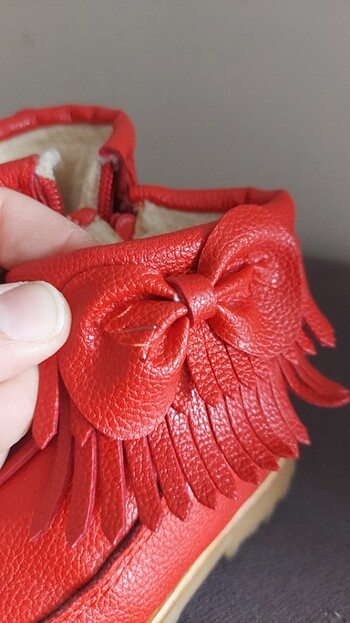 Deri el yapımı kız çocuk bot - Görsel 6