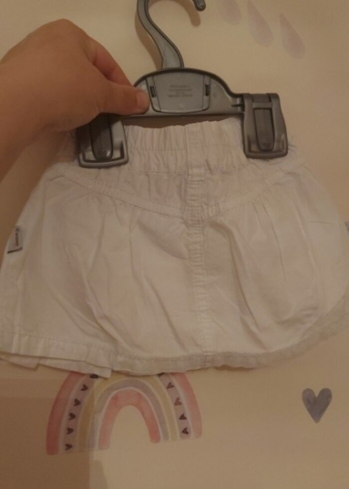 Beyaz jean Etek - Görsel 3