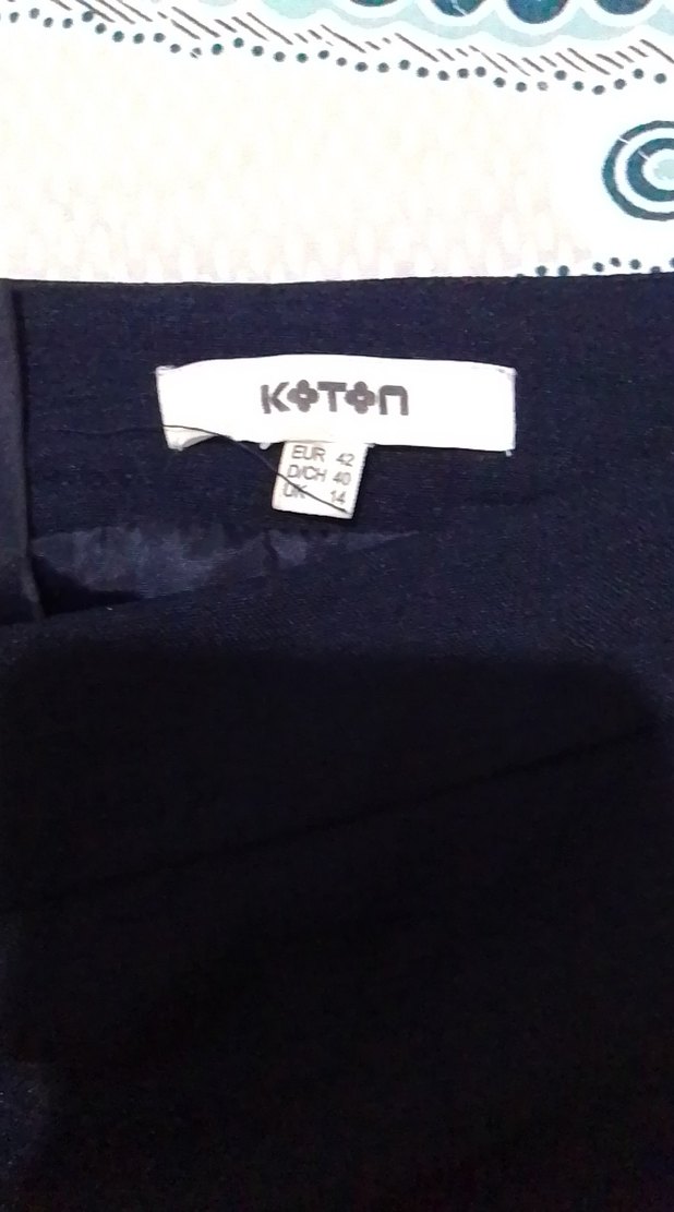 Dantel Detaylı Lacivert Mini Etek - Görsel 2