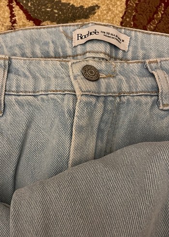 Gri Bol Kesim Midi Kadın Kot Pantolon - Görsel 2