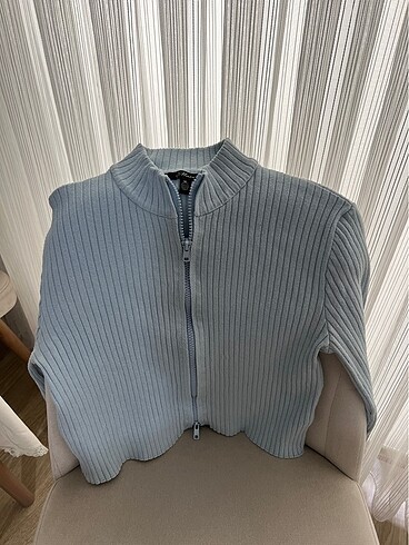 Mavi Jeans Mavi- Mavi Fitilli Fermuarlı Kazak