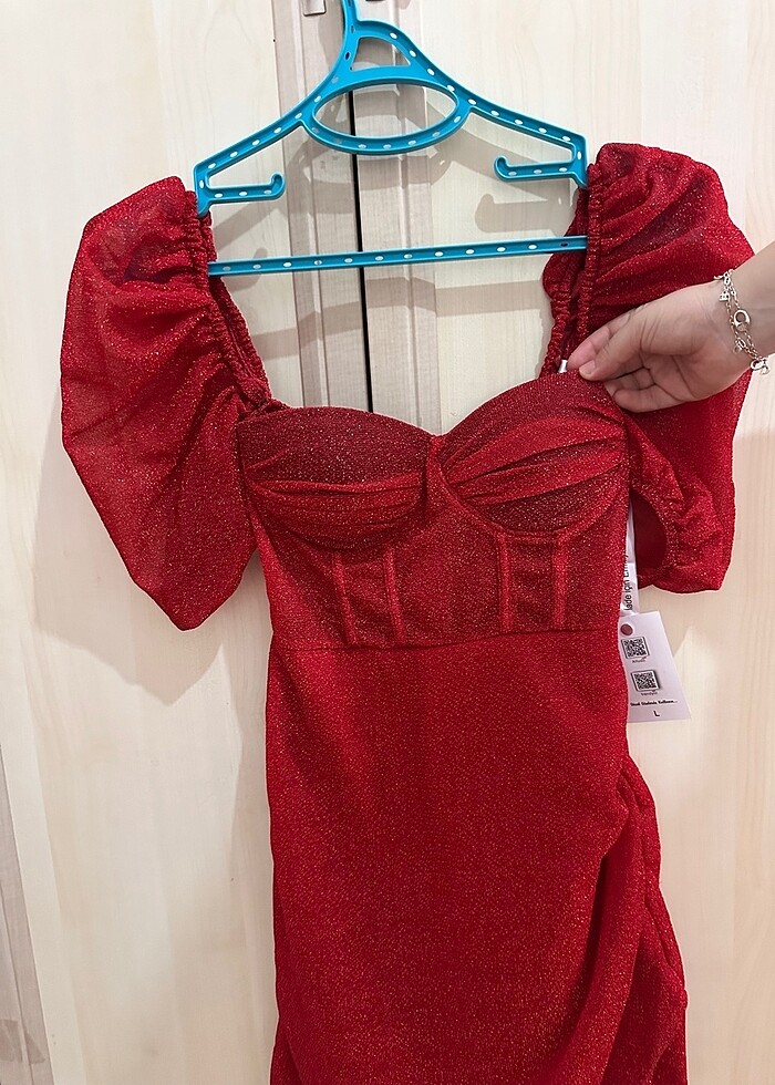 Simli Mini Elbise - Görsel 2