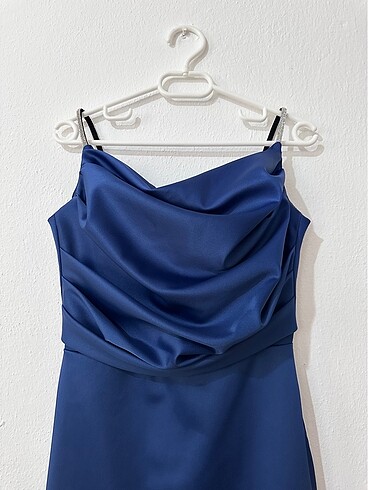 BSL FASHION Midi Saten Elbise