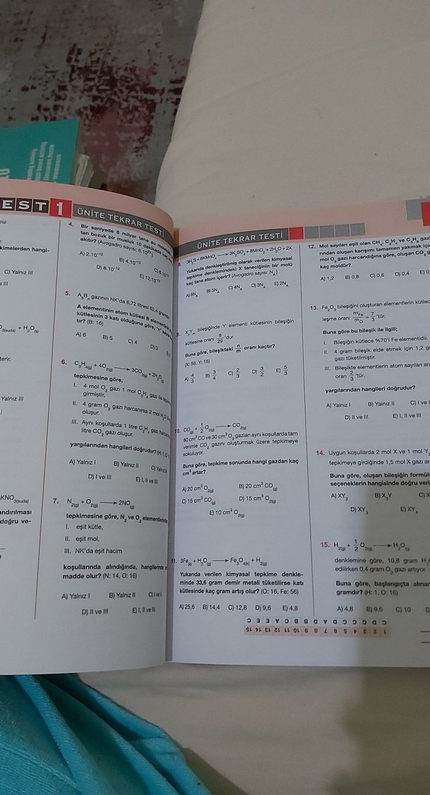 10. Sınıf Kimya ve Biyoloji Soru Bankası Seti - Görsel 5