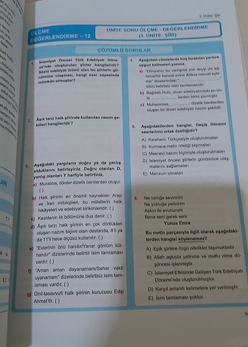 10. Sınıf Türk Dili ve Edebiyatı Soru Bankası - Görsel 2