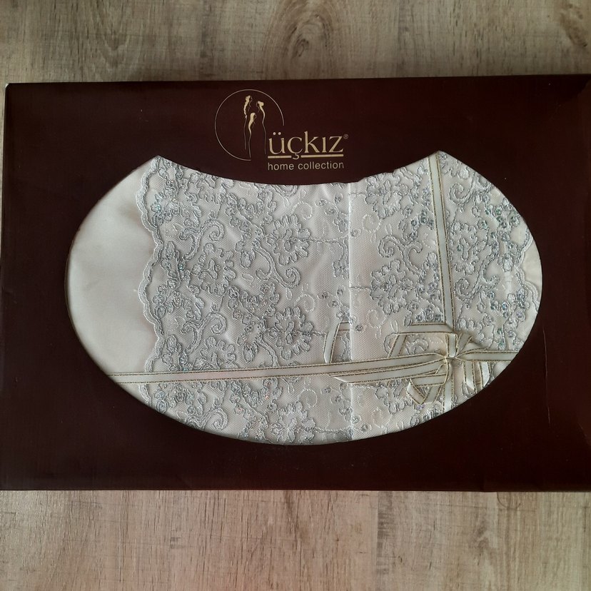 Saten İşlemeli Beyaz Nevresim Takımı - Görsel 3