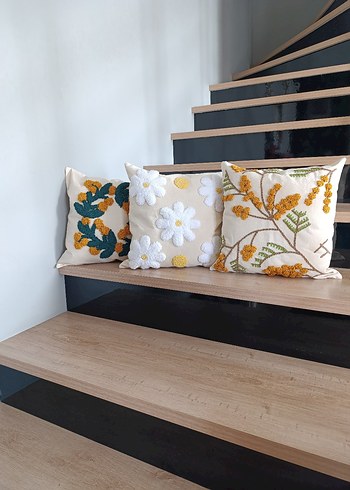 punch Nakışlı Bohem Dekoratif Yastık Kılıfı - Görsel 5