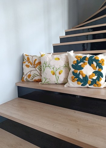 punch Nakışlı Bohem Dekoratif Yastık Kılıfı - Görsel 3